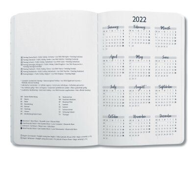 Sigel Wochenkalender Jolie 2022 Hardcover ca. A5 midnight blue 174S.