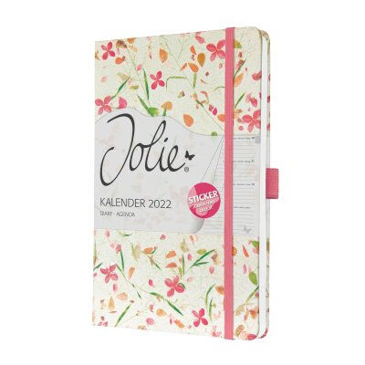 Sigel Wochenkalender Jolie 2022 Hardcover ca. A5 Bloom Pink 174S.