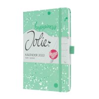 Sigel Wochenkalender Jolie 2022 Hardcover ca. A5 Green Happiness 174S.