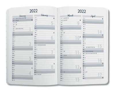 Sigel Wochenkalender Jolie 2022 Hardcover ca. A6 glacier grey 174S.