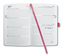 Sigel Wochenkalender Jolie 2022 Hardcover ca. A5 fuchsia pink 174S.