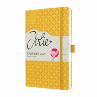 SIGEL J5117 Wochenkalender Jolie 2025 - mango yellow - 1 Jahr - 2 Seiten = 1 Woche - Hardcover - 80 g/m² - ca. A5 - gelb - 174 Seiten - FSC-zertifiziert