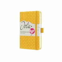 SIGEL J5116 Wochenkalender Jolie 2025 - mango yellow - 1 Jahr - 2 Seiten = 1 Woche - Hardcover - 80 g/m² - ca. A6 - gelb - 174 Seiten - FSC-zertifiziert