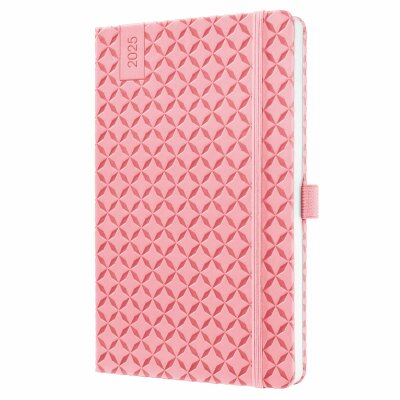 SIGEL J5111 Wochenkalender Jolie 2025 - rose pink - 1 Jahr - 2 Seiten = 1 Woche - Hardcover - 80 g/m² - ca. A5 - rosa - 174 Seiten - FSC-zertifiziert