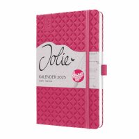 SIGEL J5105 Wochenkalender Jolie 2025 - fuchsia pink - 1 Jahr - 2 Seiten = 1 Woche - Hardcover - 80 g/m² - ca. A5 - pink - 174 Seiten - FSC-zertifiziert