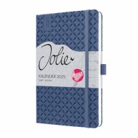 SIGEL J5101 Wochenkalender Jolie 2025 - indigo blue - 1 Jahr - 2 Seiten = 1 Woche - Hardcover - 80 g/m² - ca. A5 - blau - 174 Seiten - FSC-zertifiziert