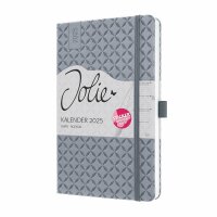 SIGEL J5121 Wochenkalender Jolie 2025 - glacier grey - 1 Jahr - 2 Seiten = 1 Woche - Hardcover - 80 g/m² - ca. A5 - hellgrau - 174 Seiten - FSC-zertifiziert