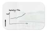 Glas-Whiteboard Artverum - weiß - 100 x 65 x 1 cm