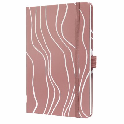 SIGEL J5351 Wochenkalender Jolie 2025 - Rosy Meringue - 1 Jahr - 2 Seiten = 1 Woche - Hardcover - 80 g/m² - ca. A5 - rosé - 174 Seiten - FSC-zertifiziert