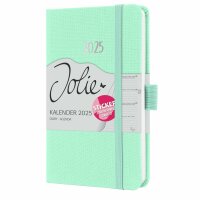 SIGEL J5408 Wochenkalender Jolie 2025 - mighty mint - 1 Jahr - 2 Seiten = 1 Woche - Hardcover - 80 g/m² - ca. A6 - mintgrün - 174 Seiten - FSC-zertifiziert