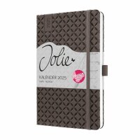 SIGEL J5123 Wochenkalender Jolie 2025 - coffee brown - 1 Jahr - 2 Seiten = 1 Woche - Hardcover - 80 g/m² - ca. A5 - braun - 174 Seiten - FSC-zertifiziert