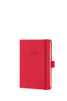 Sigel Wochenkalender Conceptum 2021 Hardcover red 176S. ca. A6