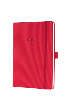 Sigel Wochenkalender Conceptum 2021 Hardcover red 192S. ca. A5