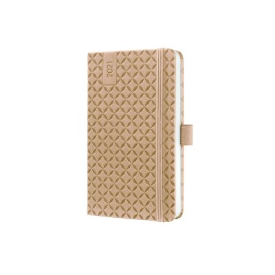 Sigel Wochenkalender Jolie 2021 Hardcover ca. A6 beige brown 174S.