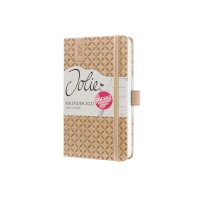 Sigel Wochenkalender Jolie 2021 Hardcover ca. A6 beige brown 174S.