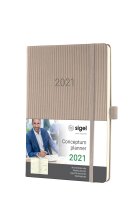 Sigel Wochenkalender Conceptum 2021 Hardcover taupe 192S. ca. A5