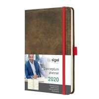 Sigel Wochenkalender Conceptum 2020 Vintage brown 192S. ca. A5