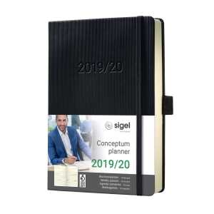 Wochenkalender Conceptum 2019/2020 18 Mon. Hardcover black 256S. ca.A5