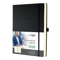 Sigel Terminplaner Conceptum 2020 Hardcover black 480S. A4+