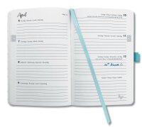 Sigel Wochenkalender Jolie 2020 Hardcover ca. A6 Blue Scribble 174S.