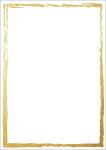 Motiv-Papier - Pinselstrichrahmen - goldgelb - 200...
