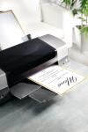 Motiv-Papier - Pinselstrichrahmen - goldgelb - 200...