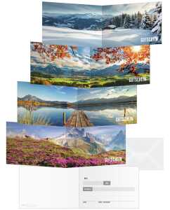 Gutschein-Karten - Mountain landscapes by A6 - 12 Karten + Umschläge