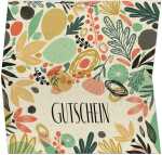 Gutschein-Karten - Colorful plants DIN lang - 10 Karten + Umschläge