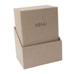 Speisekarten-Mappen - 10 Stück Gummi-Bindung - A4 - beige