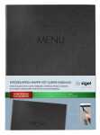 SIGEL SM206 Speisekarten-Mappe Gummi-Bindung - A4 - anthrazit