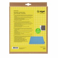 SIGEL SA203 Mauspad Eyestyle - hellblau/dunkelgrau - 25 x 0,70 x 20 cm - Polyethylen (RPET) recycelt, Polypropylen (RPP) recycelt, Recyclingpapier