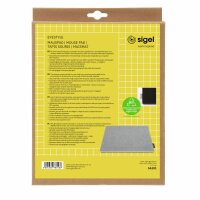 SIGEL SA201 Mauspad Eyestyle - hellgrau/schwarz - 25 x 0,70 x 20 cm - Polyethylen (RPET) recycelt, Polypropylen (RPP) recycelt, Recyclingpapier