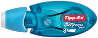 Bic Korrekturroller Microtape Twist 5mmx8m Einweg blau