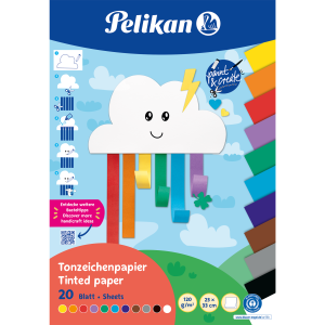 Herlitz Tonzeichenpapierblock 23x33 cm 20 Blatt Rainbow