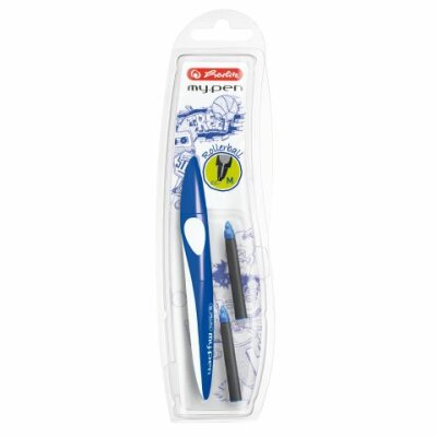 Herlitz Tintenroller my.pen blau/weiß 1 Stück im Folienetui