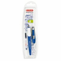 Herlitz Schulfüllhalter my.pen L-Feder blau/weiß