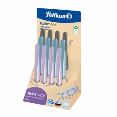 Pelikan Display Twist eco R457 12 Roller farbig sortiert im Displa