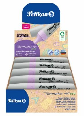 Pelikan Textmarker 490 eco Pastell-Violett 10 Stück in Faltschachtel