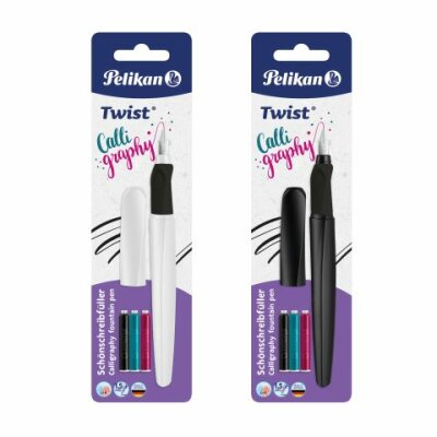 Pelikan Füllhalter Twist Calligraghy P457 1,5mm + 3 Tintenpatronen