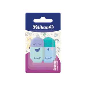 Pelikan Radierer Squeezy You 2/B 2 Stück farbig sortiert auf Blister