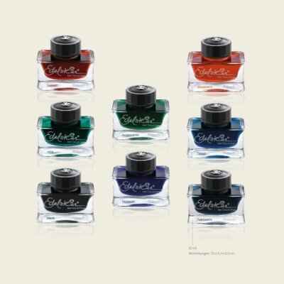 Pelikan Tinten-Set Ink Collection sort. Edelstein mit 8 Gläser