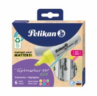 Pelikan Textmarker 490 eco farbig sortiert 6 Stück...