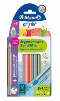 Pelikan 9 Buntstifte und 1 Bleistift griffi sortiert in...