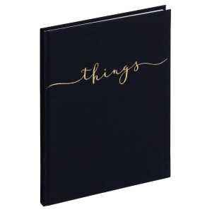 Pagna Notizbuch A5 things 128S blanko schwarz