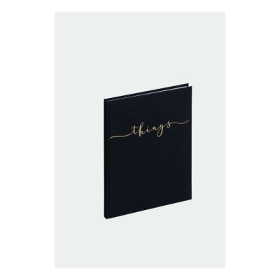 Pagna Notizbuch A5 things 128S blanko schwarz