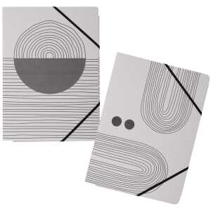 Pagna Set Gummizugmappe A4 Abstrakt sortiert 4 Stück