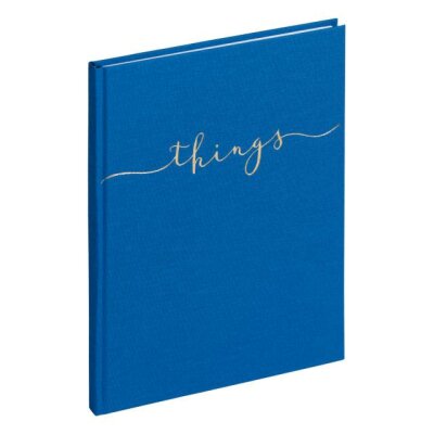 Pagna Notizbuch A5 things 128S blanko blau