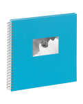 Pagna Spiralalbum 31x32cm Passep. Stoffeinband 40S aqua