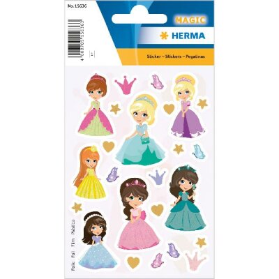 Herma MAGIC Sticker SWEET PRINCESS, FOLIE BEGLIMMERT