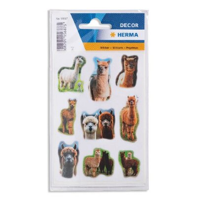 Herma Sticker DECOR Tiere Alpakas 3 Bl